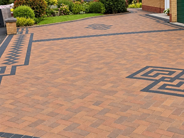 New block paving driveway installation
