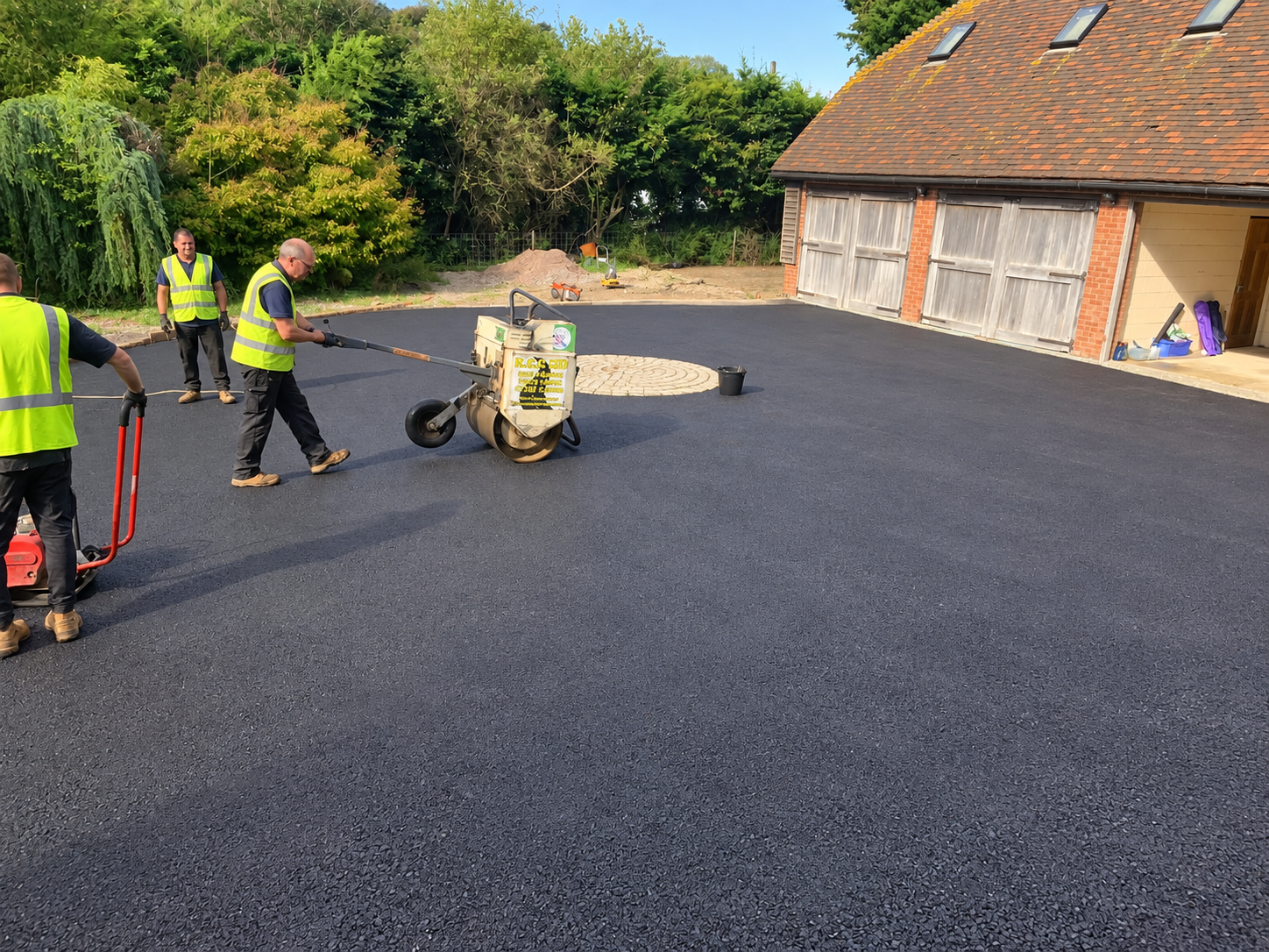 Residential driveway surfacing project in Chiswick