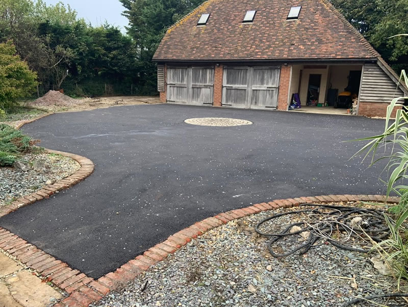 Finished residential driveway in Chiswick