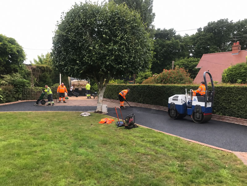 Hillingdon private access road tarmac project