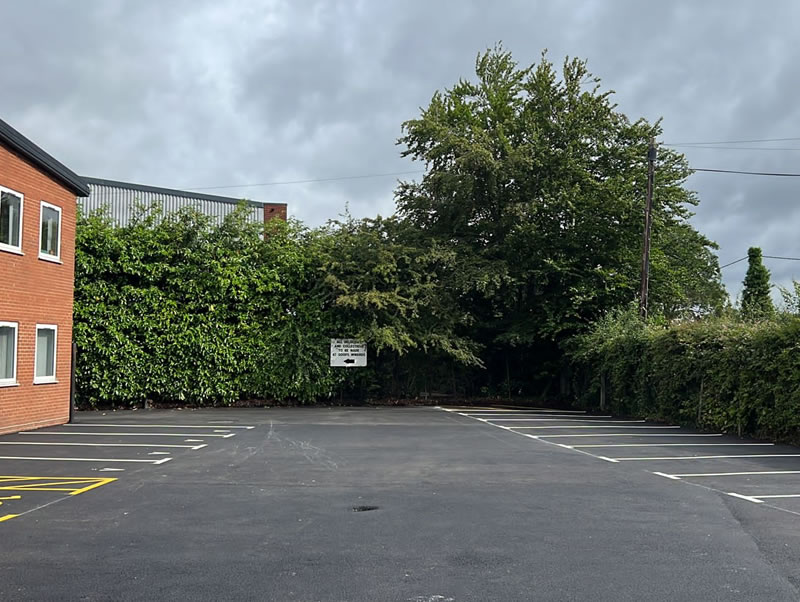Commercial car park tarmac surfacing by TAR Surfacing Ltd